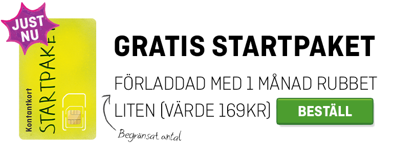 Kontantkort med eller utan mobil Kontantkort med eller 